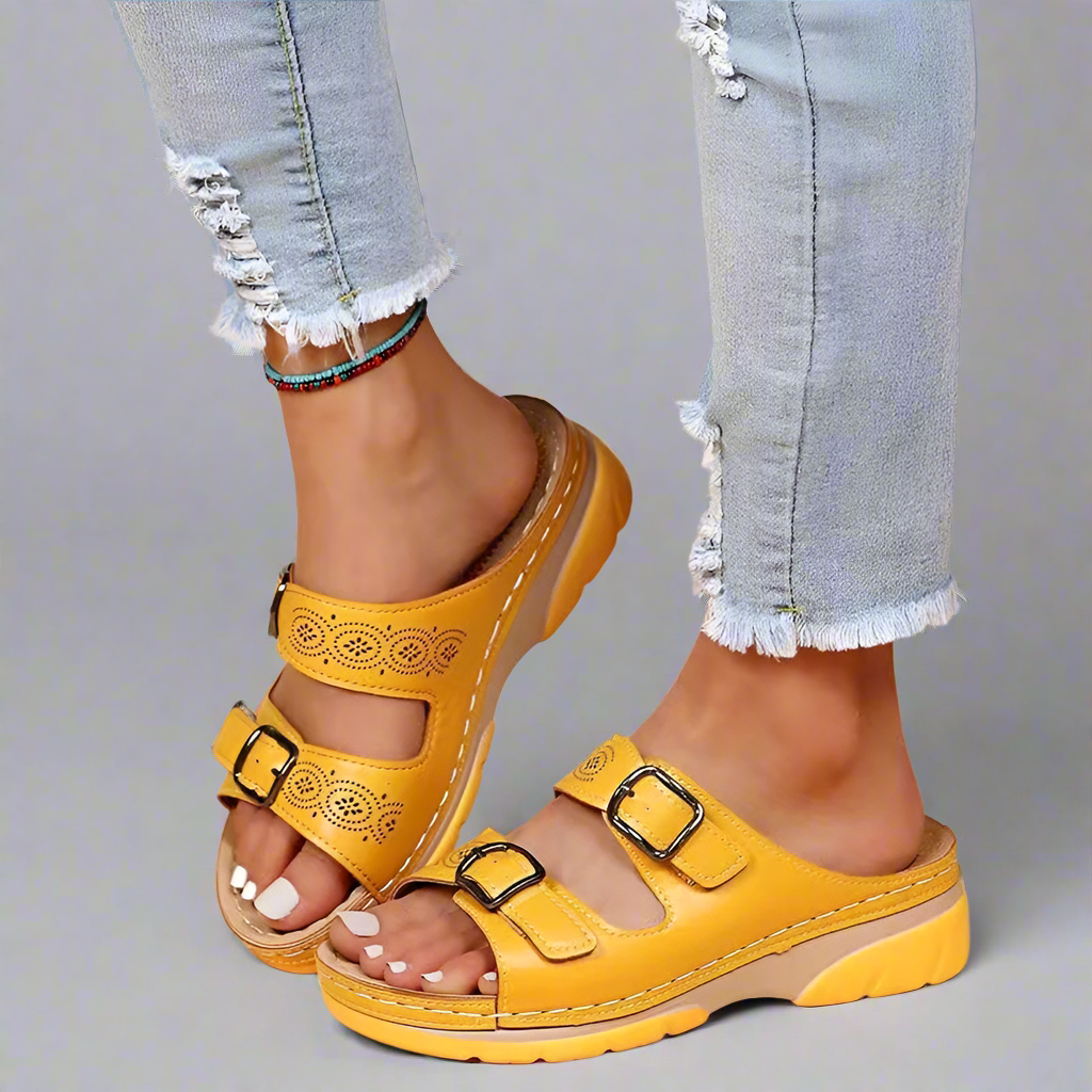 Verharda | Sandalias ortopédicas de cuero con comodidad instantánea