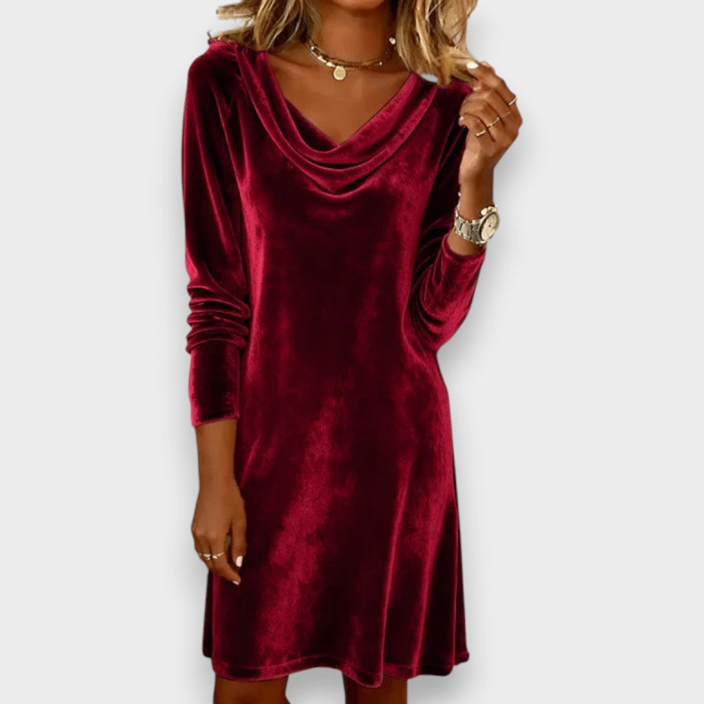 Scarlett - Vestido de terciopelo holgado