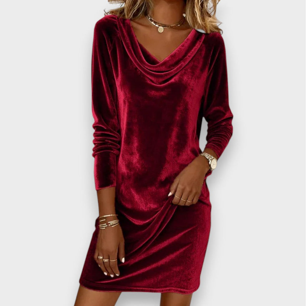 Scarlett - Vestido de terciopelo holgado
