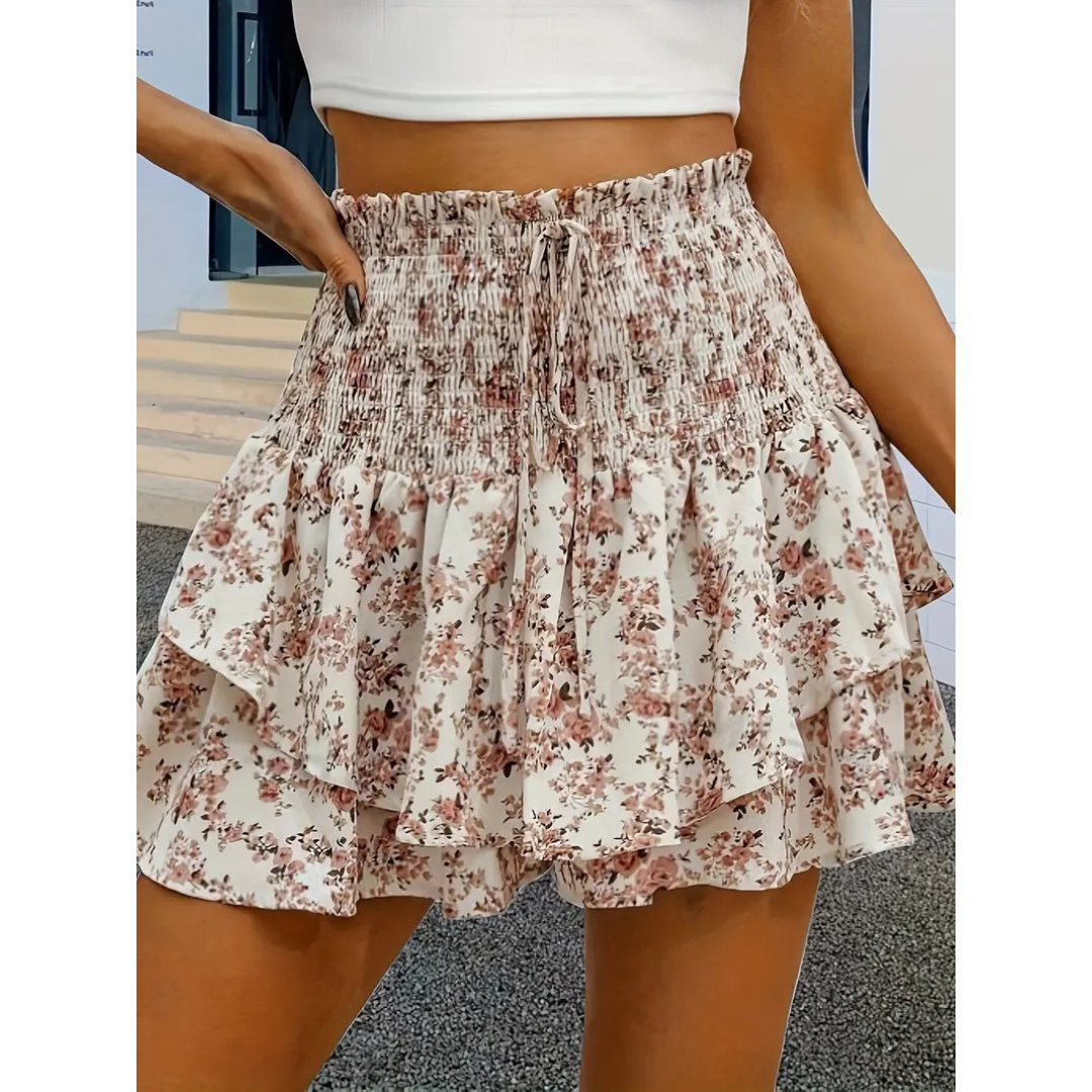 LUNINGNING™ – Falda-pantalón ligera de verano con fruncidos en capas