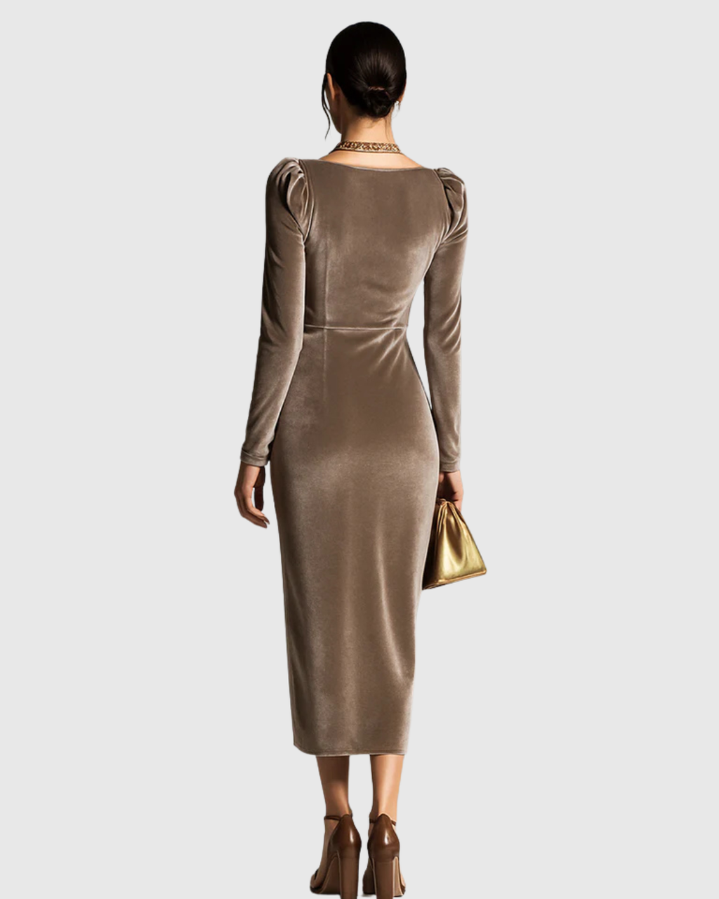 Eadoline | Vestido midi plisado elegante