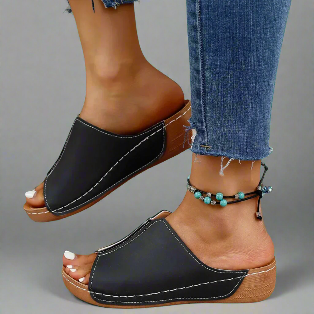 Noemi | Sandalias de cuña hechas a mano con materiales de primera calidad