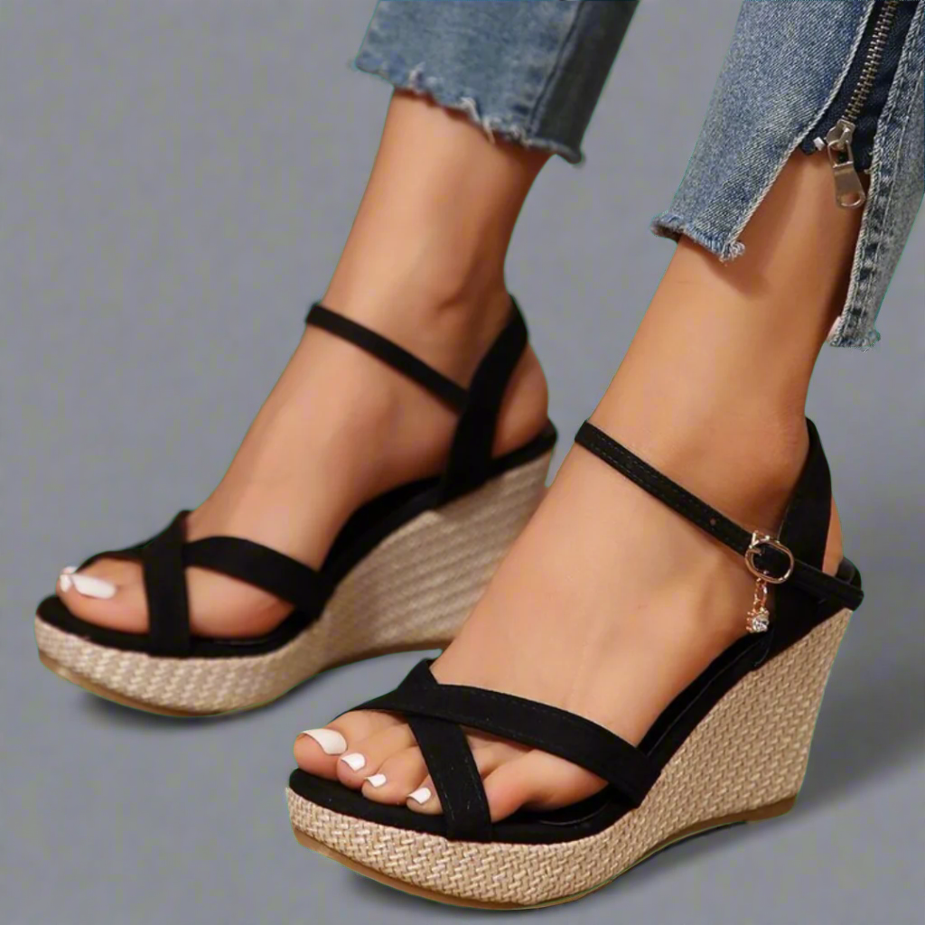 Xeltrud | Sandalias de cuña con plataforma, cómodas