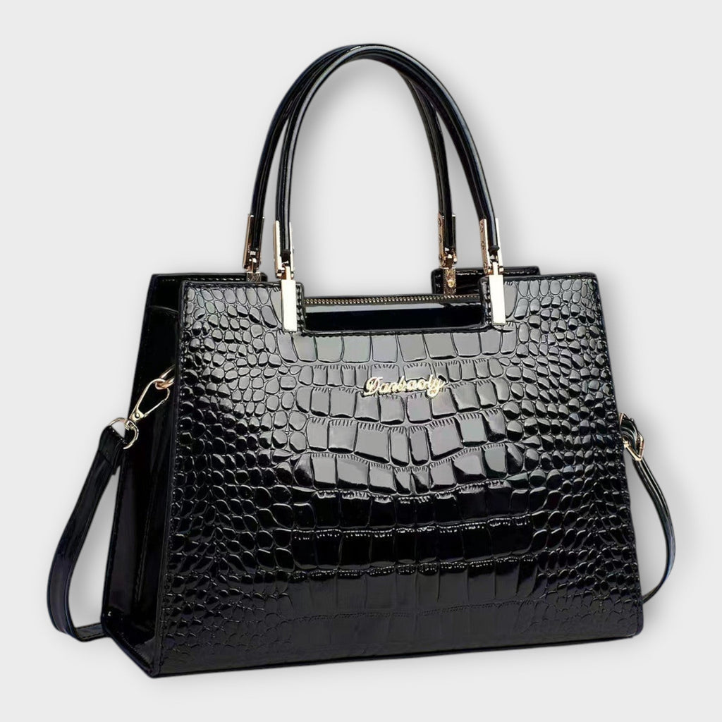 Olívia - Bolso brillante con patrón de piel de cocodrilo