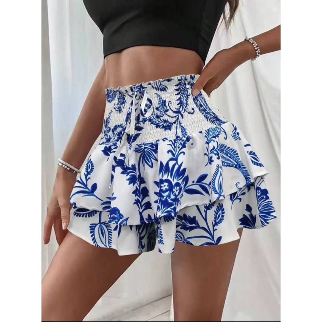 LUNINGNING™ – Falda-pantalón ligera de verano con fruncidos en capas
