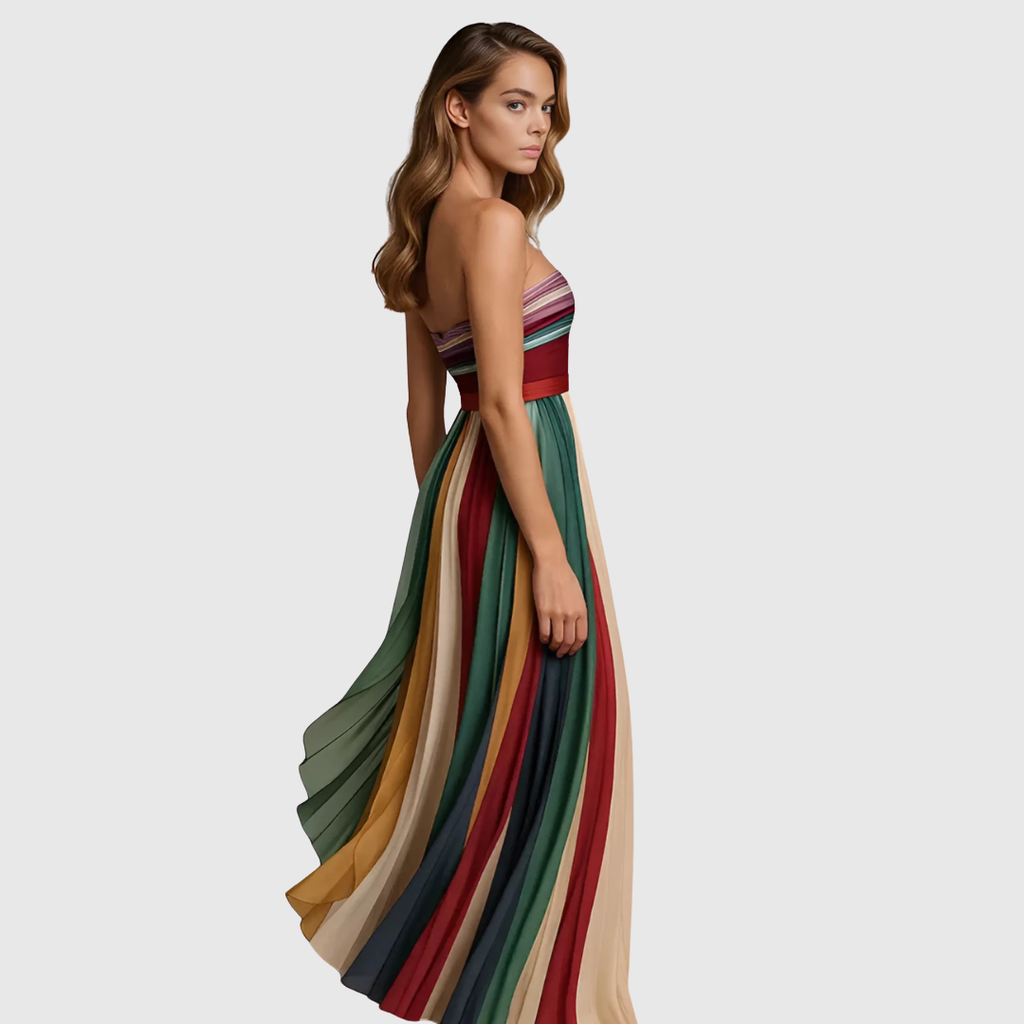 Isola - Vestido de noche plisado elegante