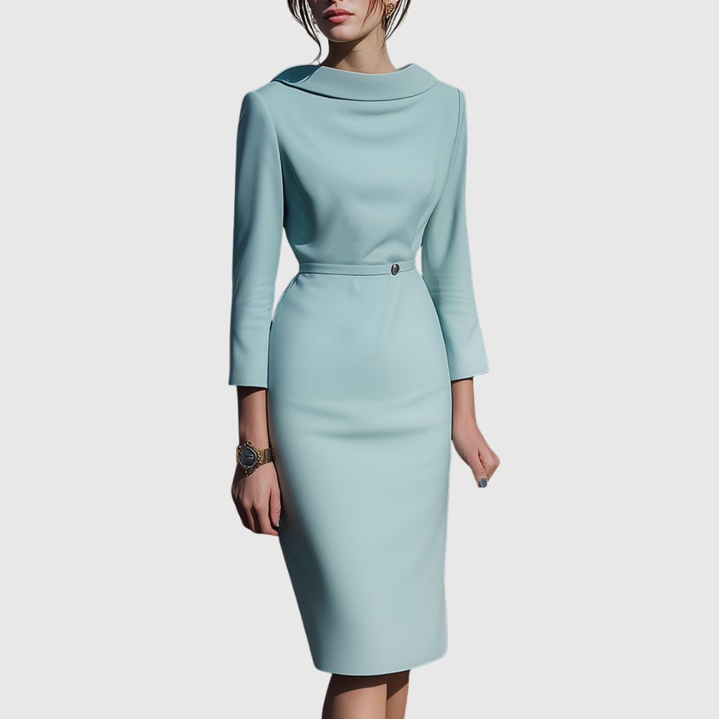 Alice | Vestido midi lápiz con drapeado