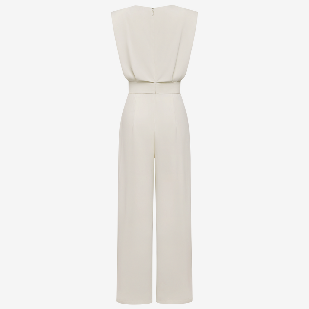 Ariia™ Jumpsuit palazzo con cintura entallada