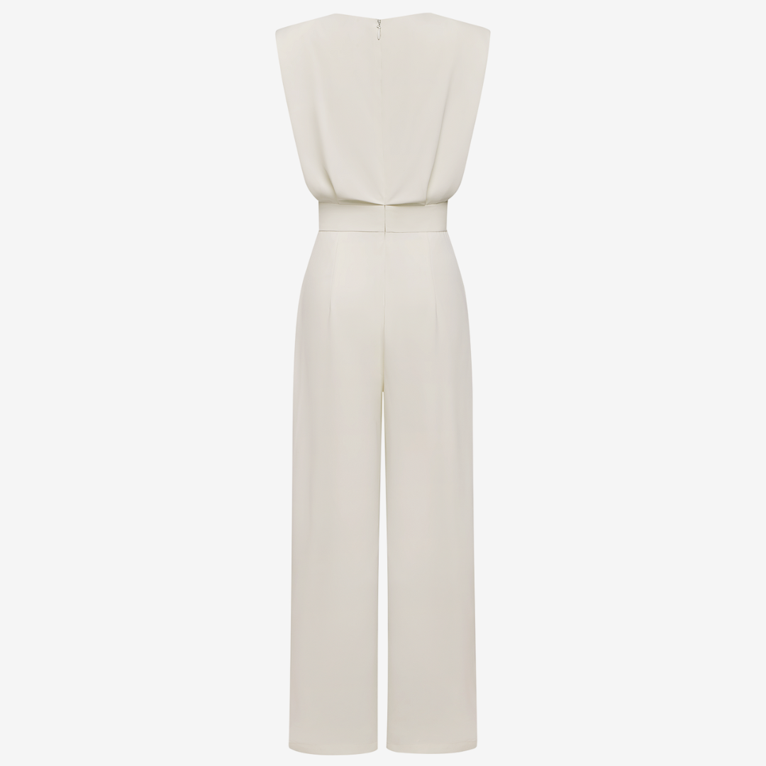 Ariia™ Jumpsuit palazzo con cintura entallada