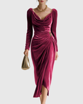 Eadoline | Vestido midi plisado elegante