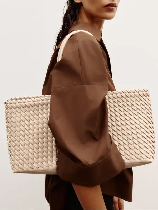 LINDSAY™ - Bolso tote tejido elegante para uso diario casual