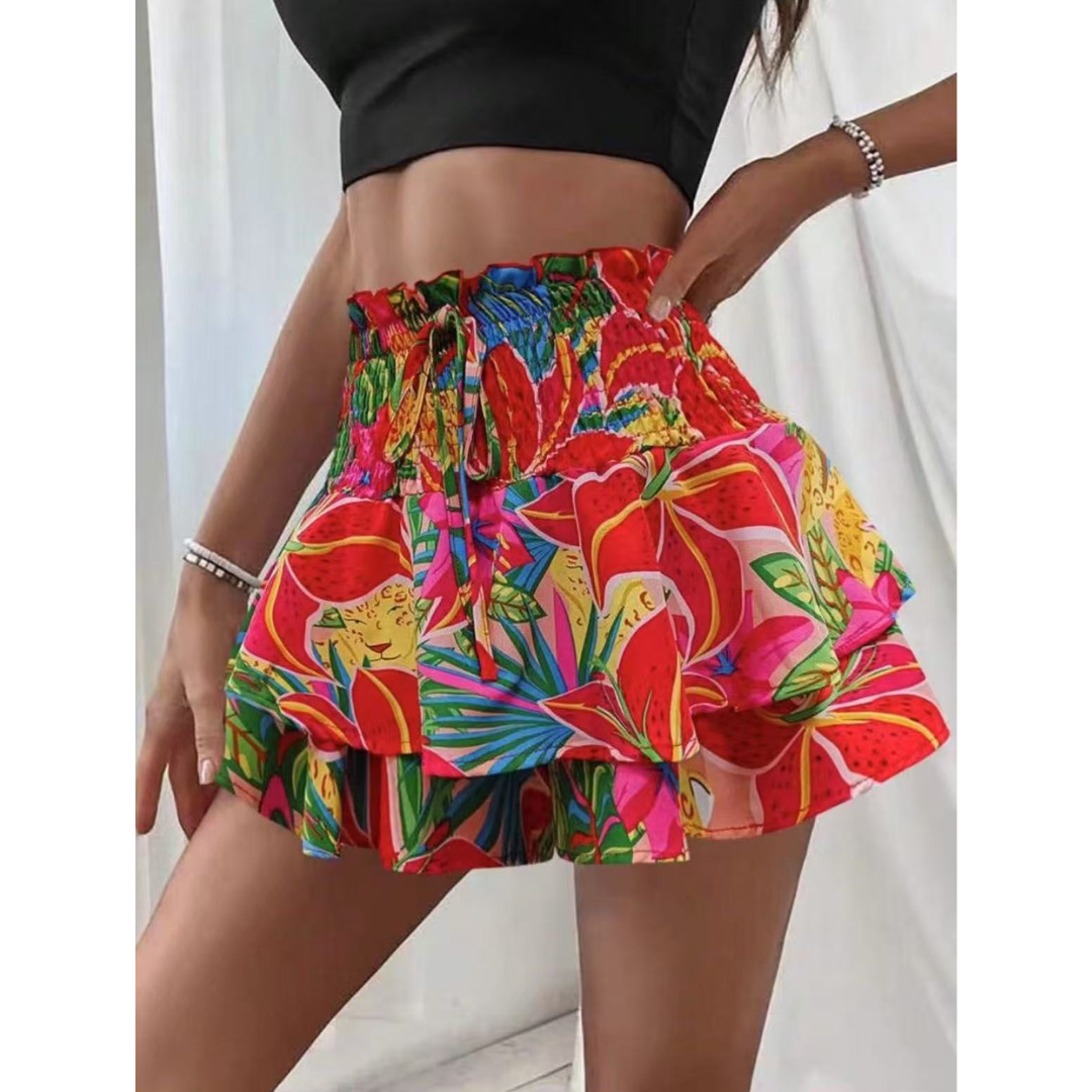 LUNINGNING™ – Falda-pantalón ligera de verano con fruncidos en capas