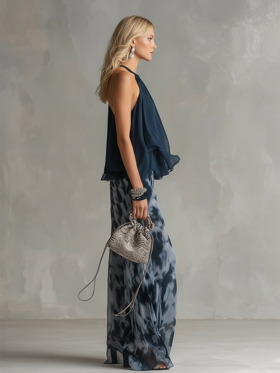 Élise | Conjunto elegante y ligero con top fluido y pantalones de pierna ancha