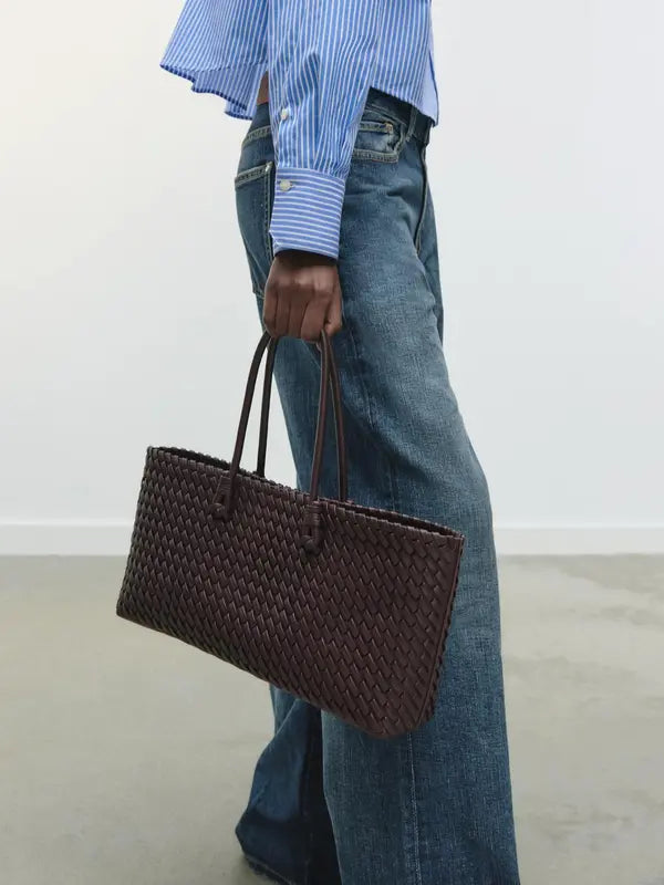 LINDSAY™ - Bolso tote tejido elegante para uso diario casual