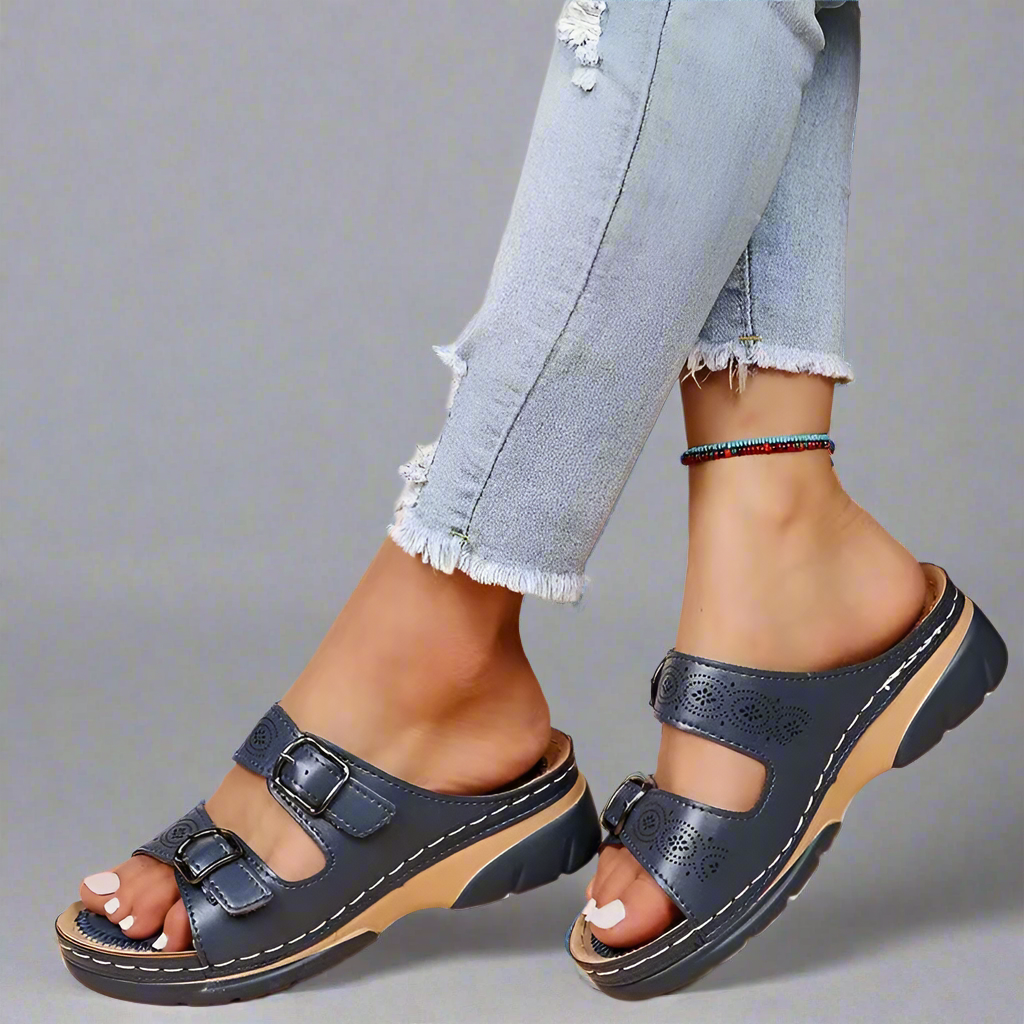 Verharda | Sandalias ortopédicas de cuero con comodidad instantánea