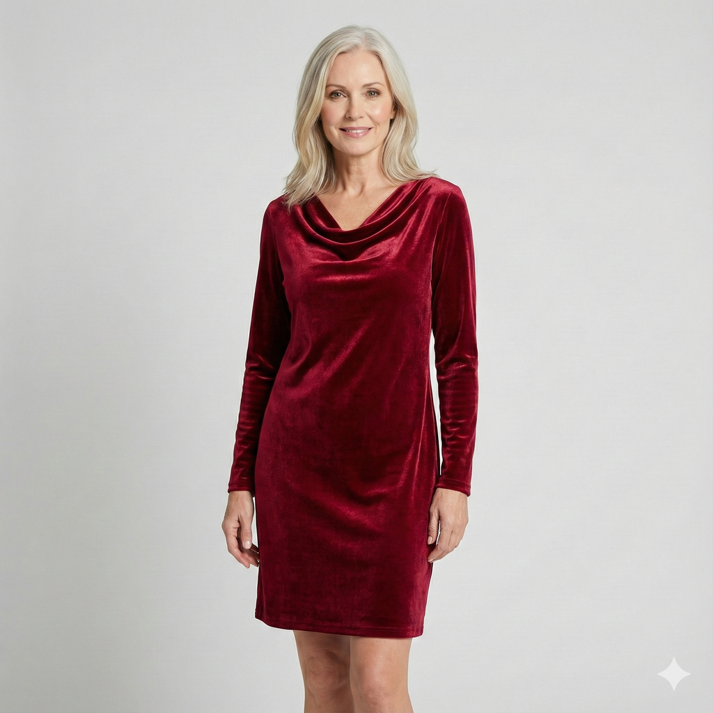 Scarlett - Vestido de terciopelo holgado