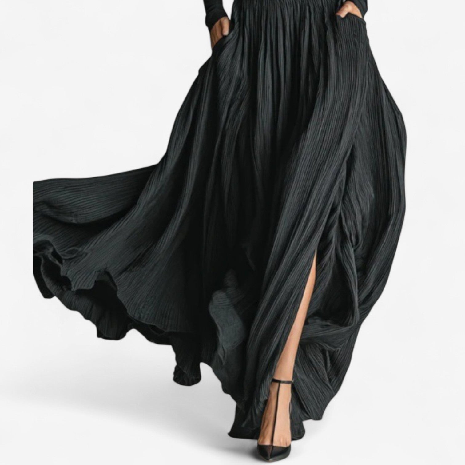 Raquel | Vestido maxi de cintura alta