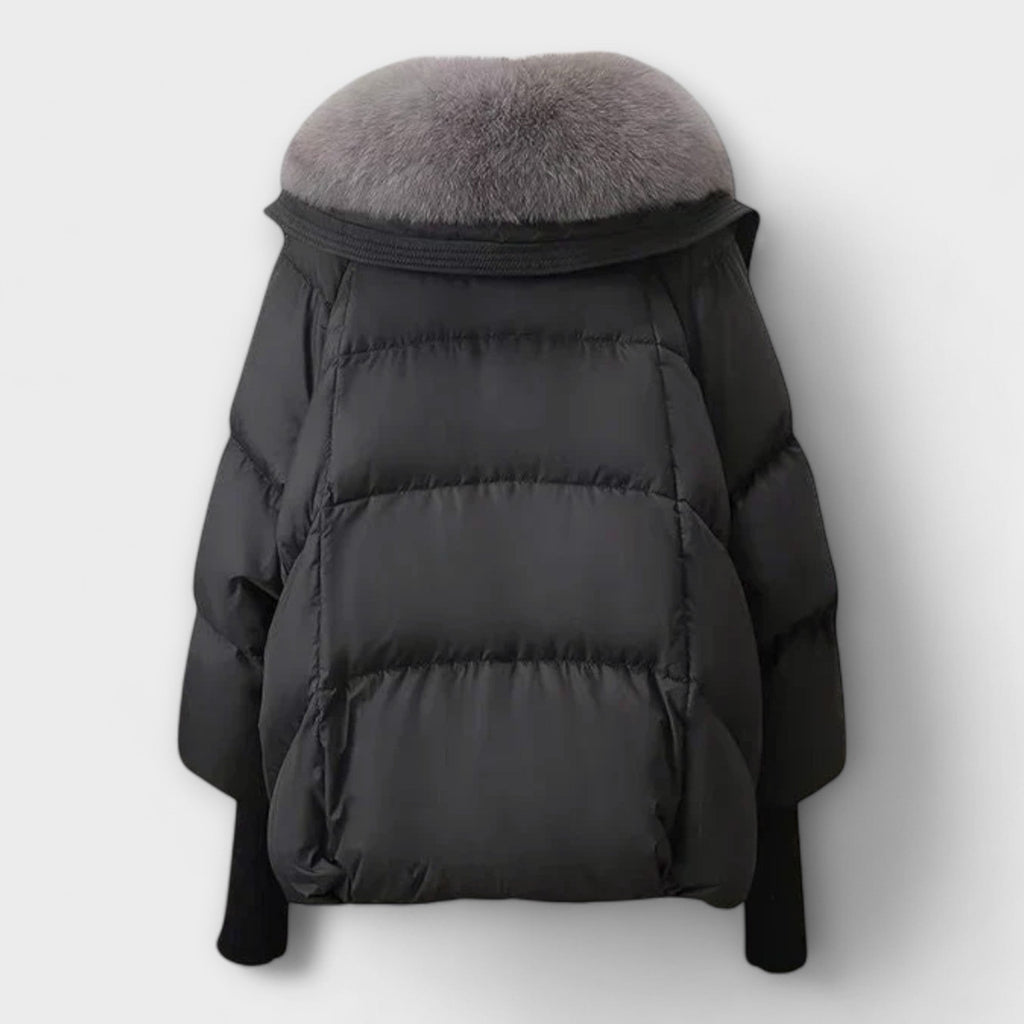 Lucyna | Chaqueta elegante con piel sintética