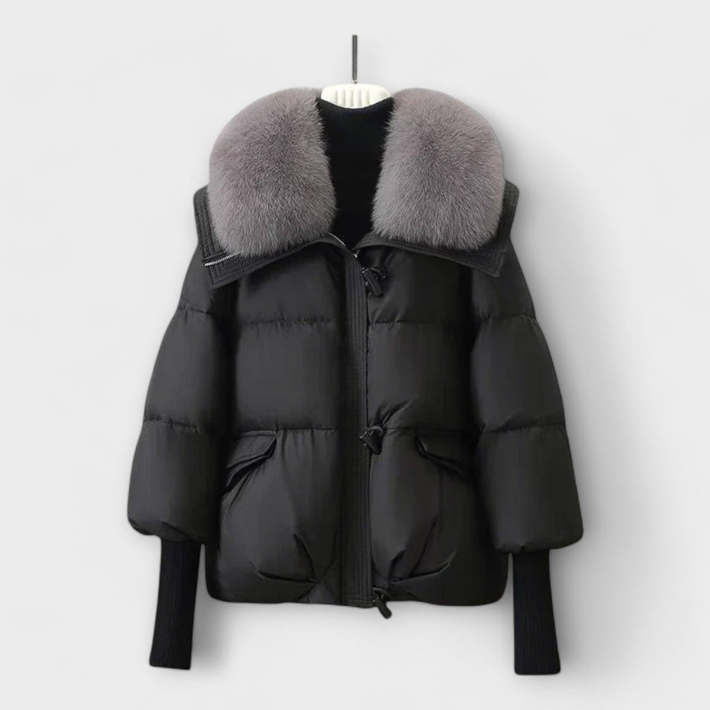 Lucyna | Chaqueta elegante con piel sintética