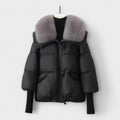 Lucyna | Chaqueta elegante con piel sintética