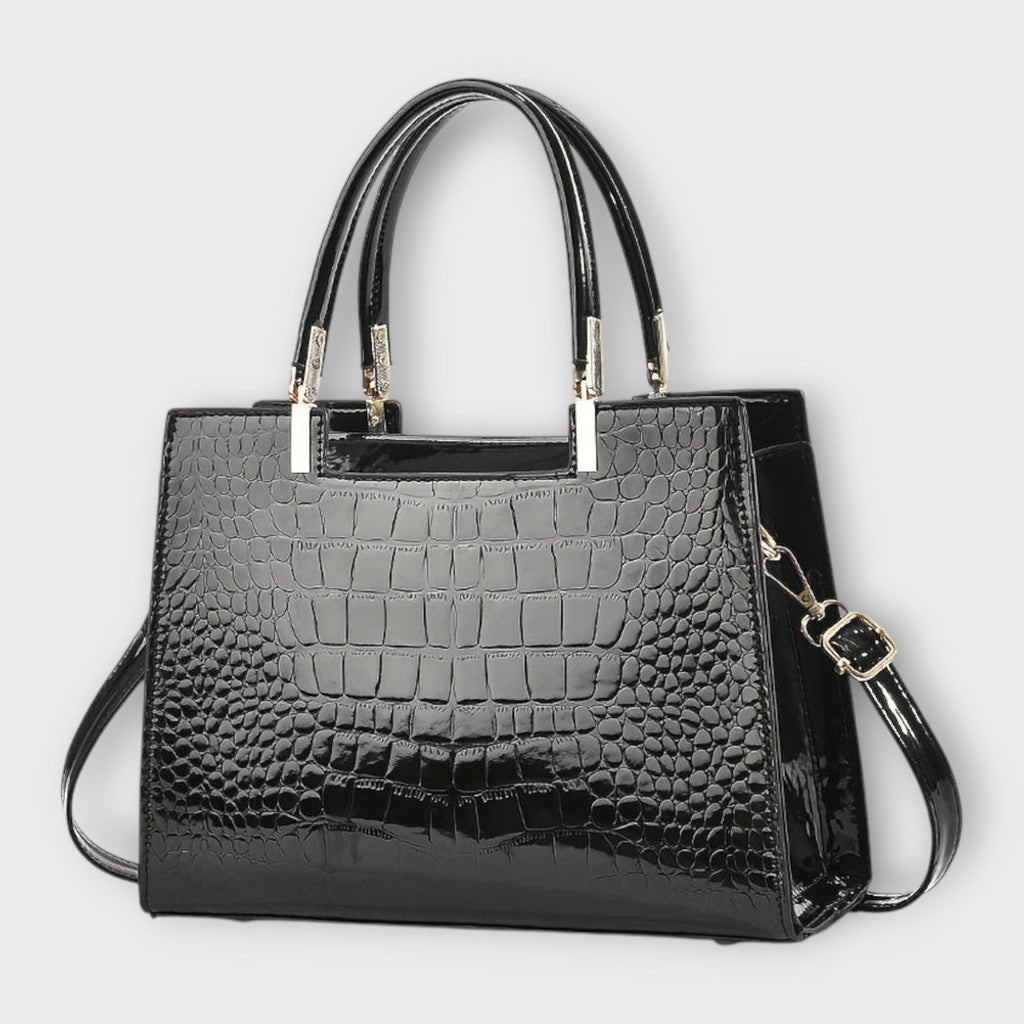 Olívia - Bolso brillante con patrón de piel de cocodrilo