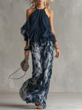 Élise | Conjunto elegante y ligero con top fluido y pantalones de pierna ancha