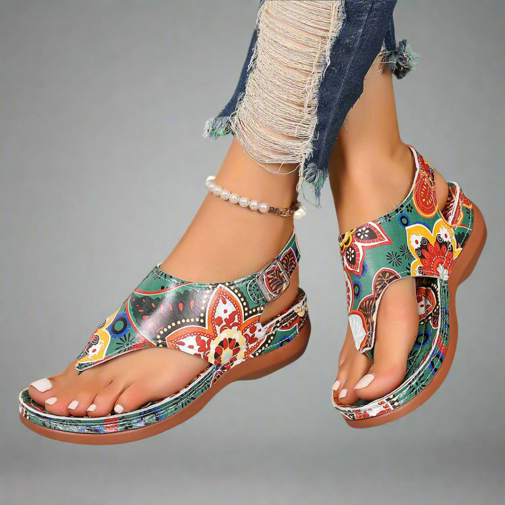 Regine | Sandalias de cuña hechas a mano con materiales premium