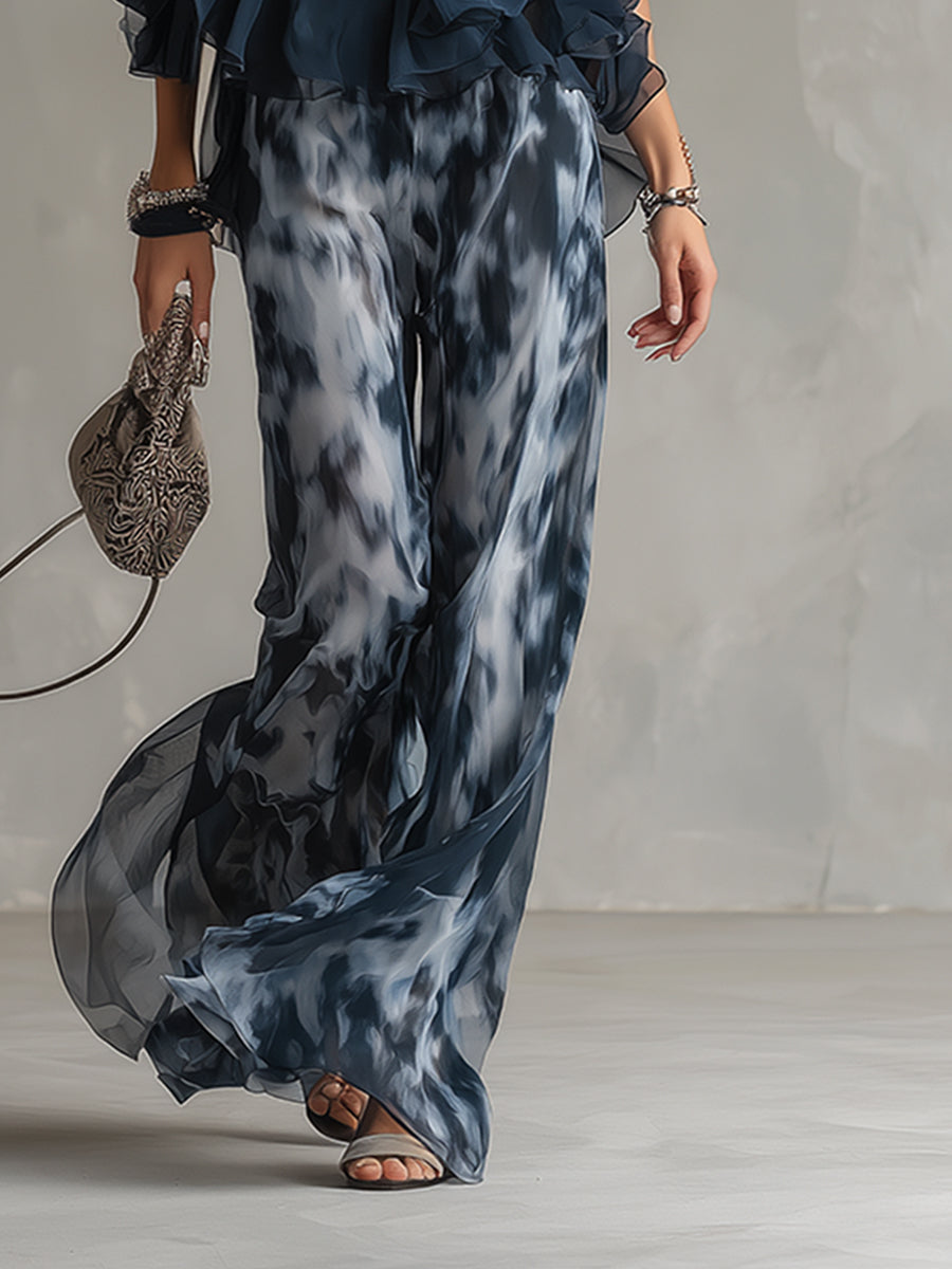Élise | Conjunto elegante y ligero con top fluido y pantalones de pierna ancha