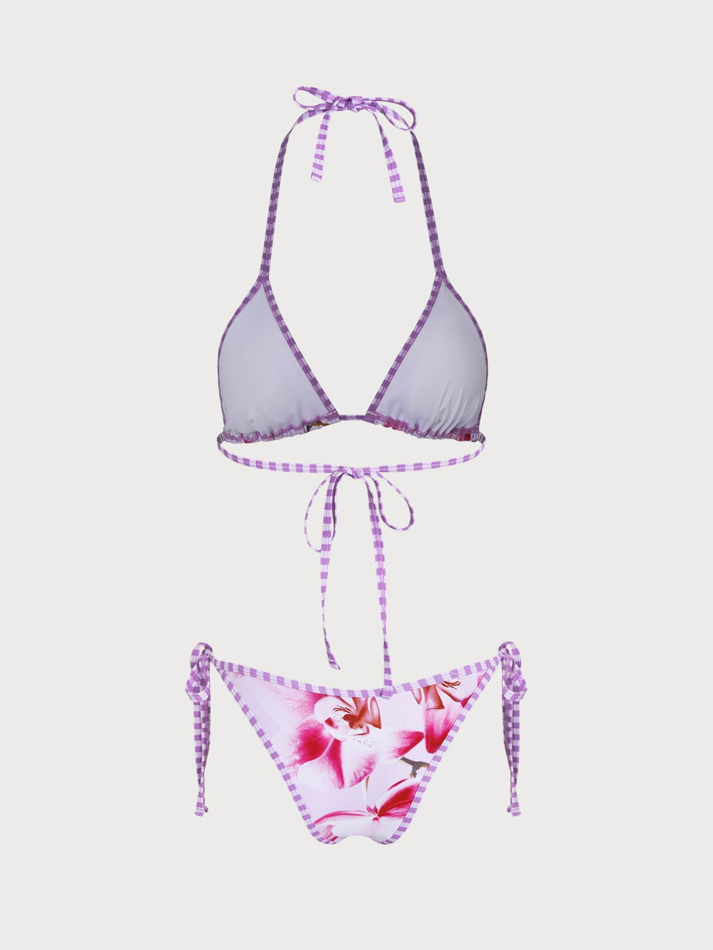 Conjunto de bikini con estampado floral amarillo