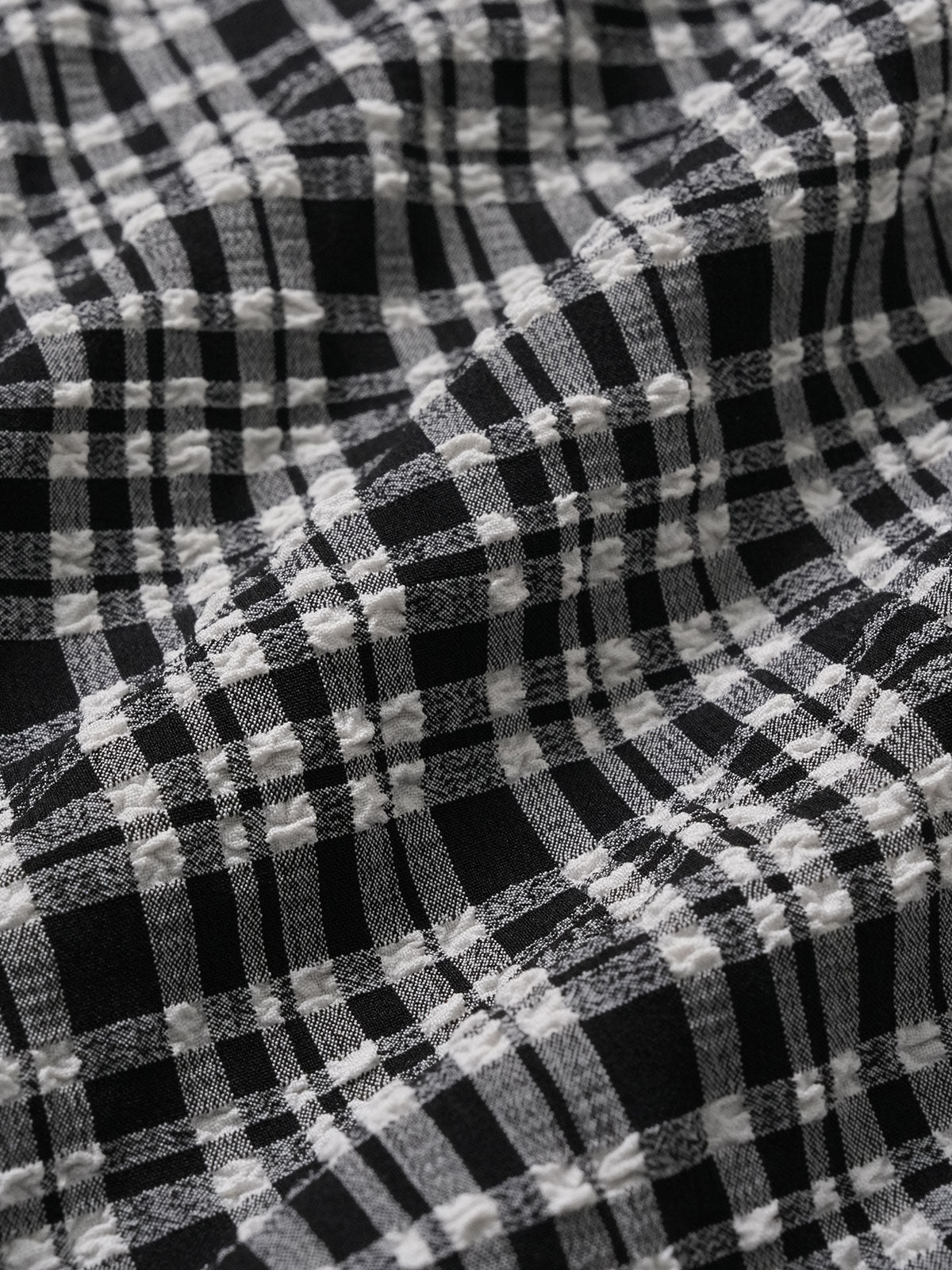 Conjunto de tankini de punto negro a cuadros
